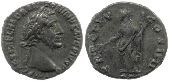 RIC III Antoninus Pius 216A, реверс, bm