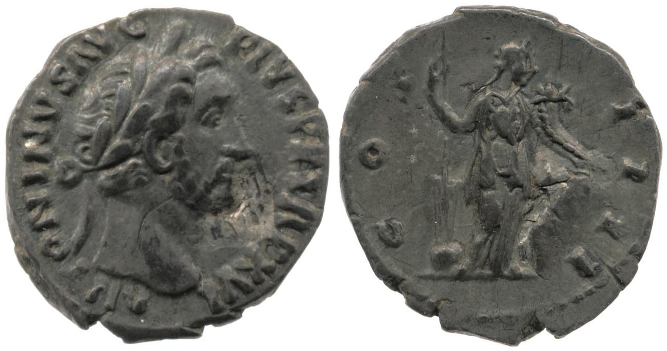 RIC III Antoninus Pius 222, аверс, bm