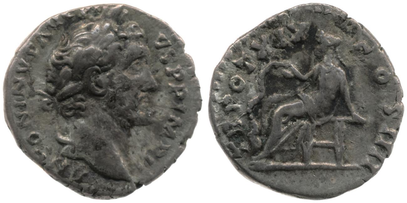 RIC III Antoninus Pius 254, аверс, bm