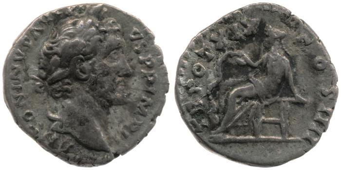 RIC III Antoninus Pius 254, реверс, bm