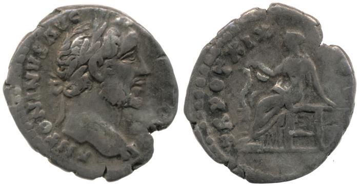 RIC III Antoninus Pius 254, реверс, bm