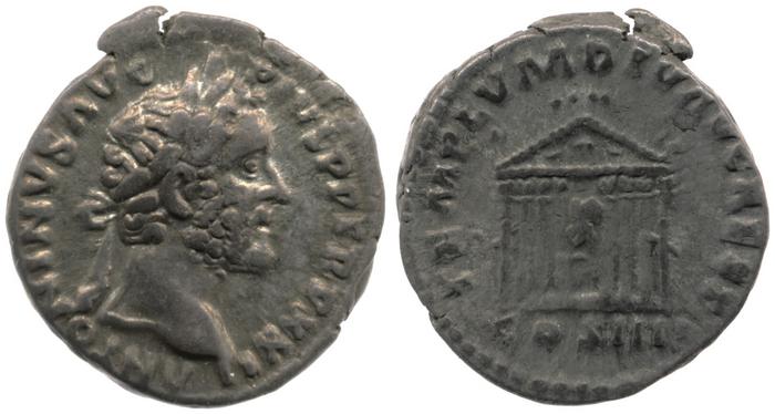 RIC III Antoninus Pius 290A, реверс, bm