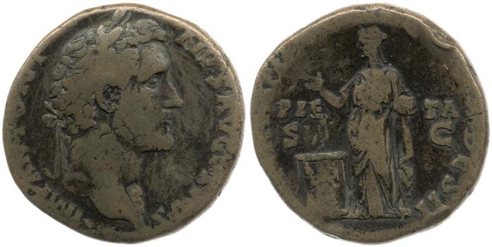 реверс RIC III Antoninus Pius 523B