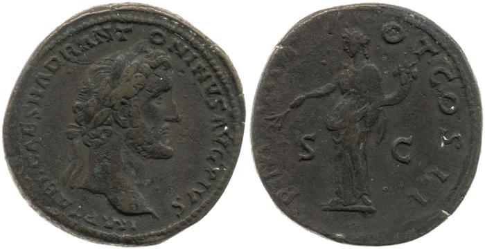 реверс RIC III Antoninus Pius 531A