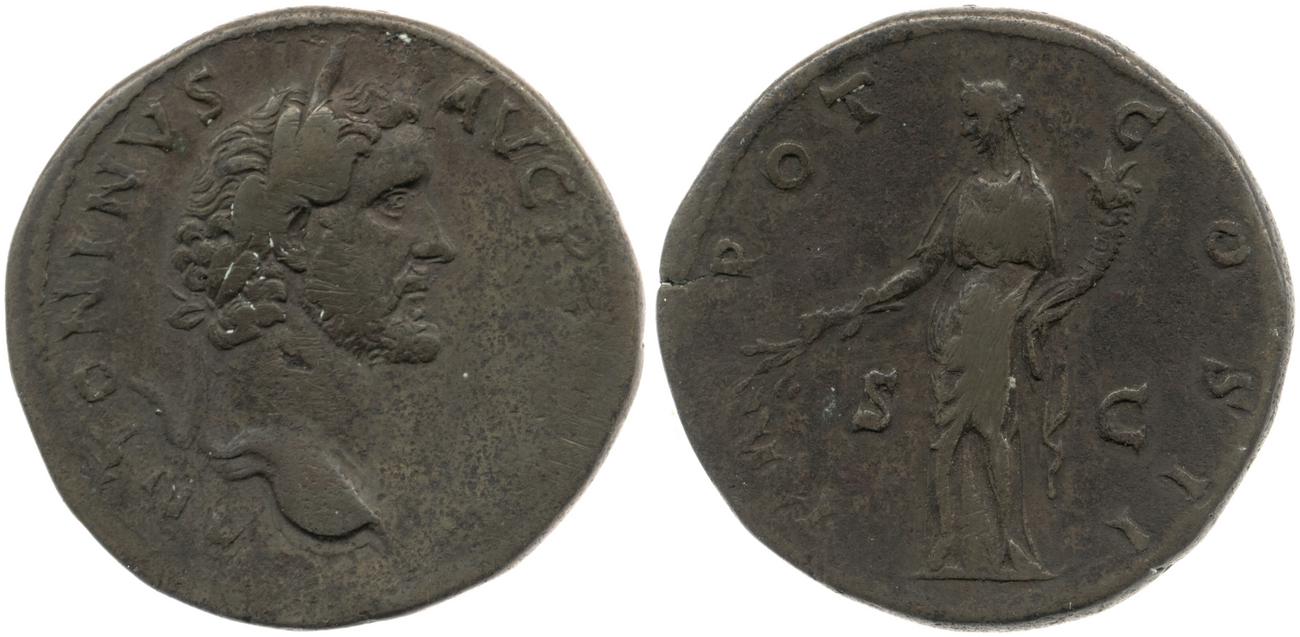 RIC III Antoninus Pius 549, аверс, bm