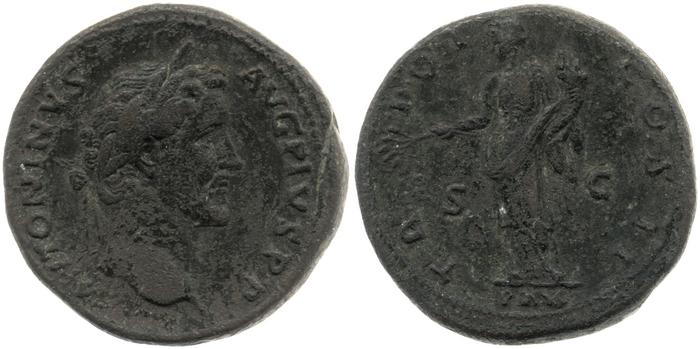 RIC III Antoninus Pius 549, реверс, bm