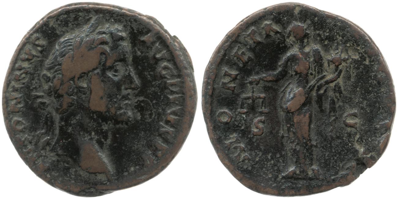 RIC III Antoninus Pius 561, аверс, bm