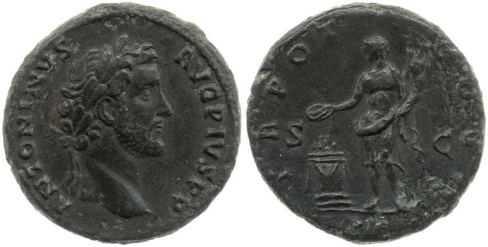 RIC III Antoninus Pius 568A, реверс, bm