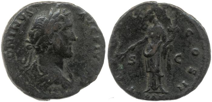 RIC III Antoninus Pius 569B, реверс, bm