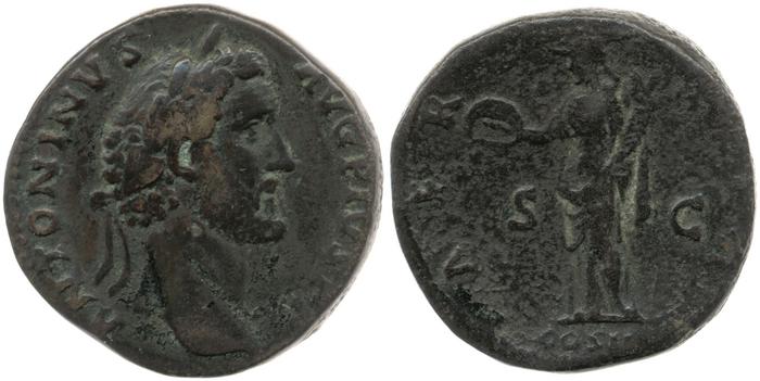 RIC III Antoninus Pius 574, реверс, bm