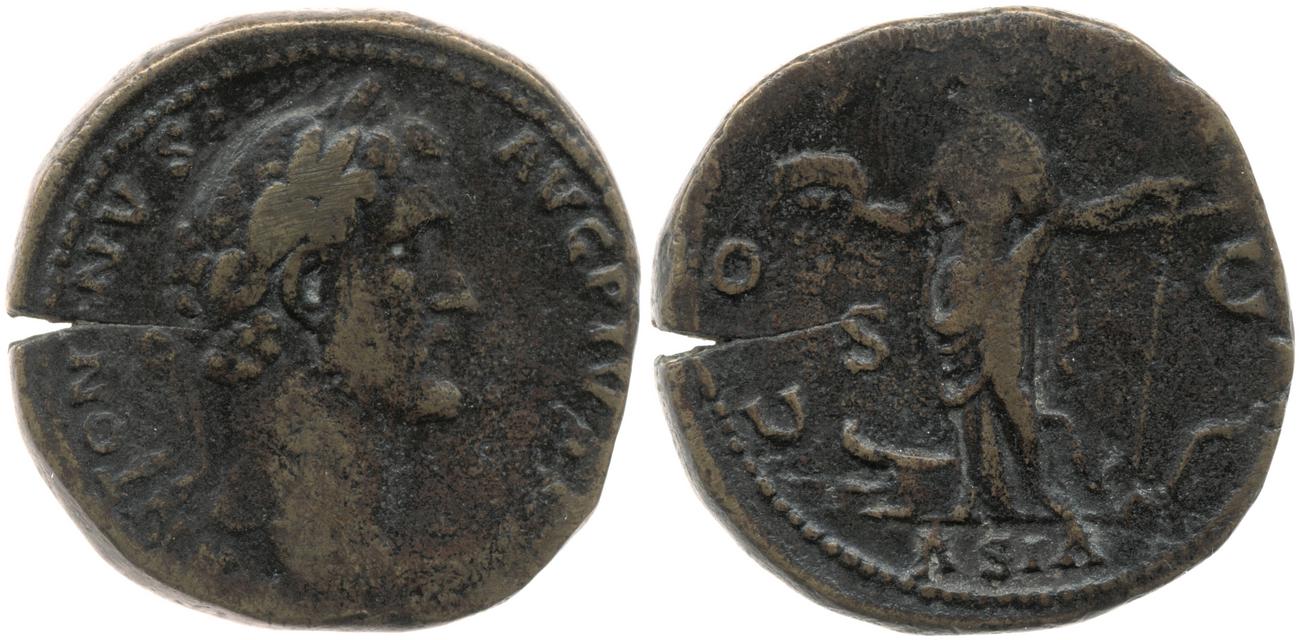 RIC III Antoninus Pius 579, аверс, bm