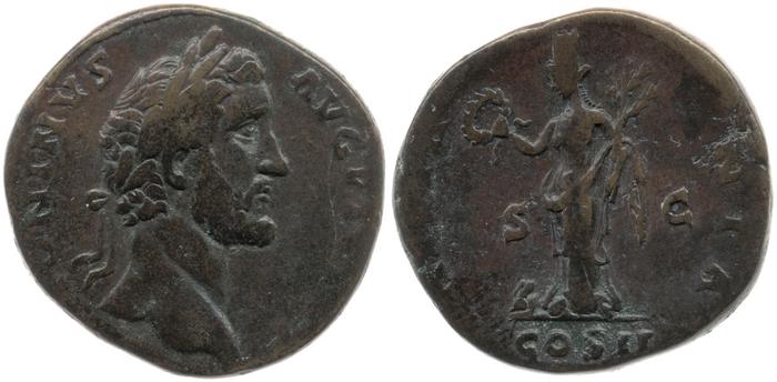 реверс RIC III Antoninus Pius 582