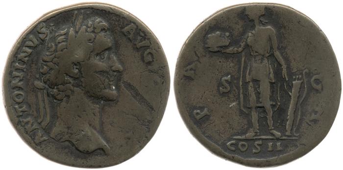 RIC III Antoninus Pius 586, реверс, bm