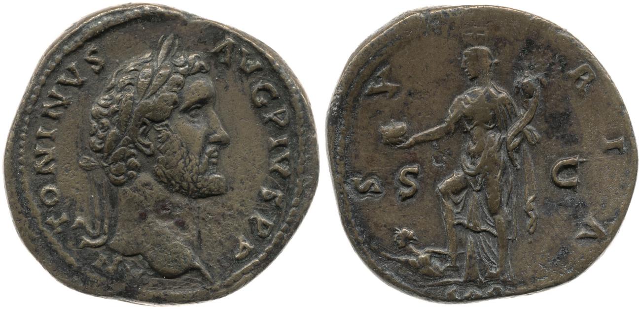 RIC III Antoninus Pius 590, аверс, bm