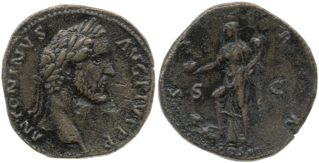 RIC III Antoninus Pius 590, аверс, bm