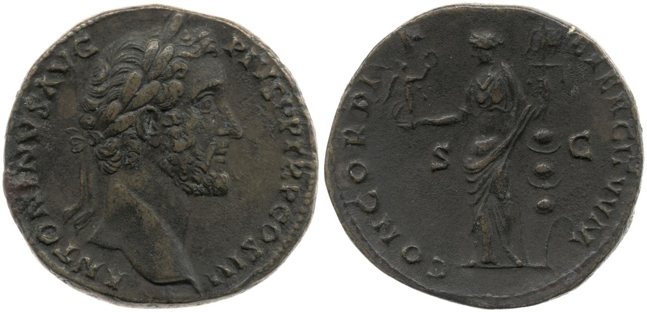 аверс RIC III Antoninus Pius 600a