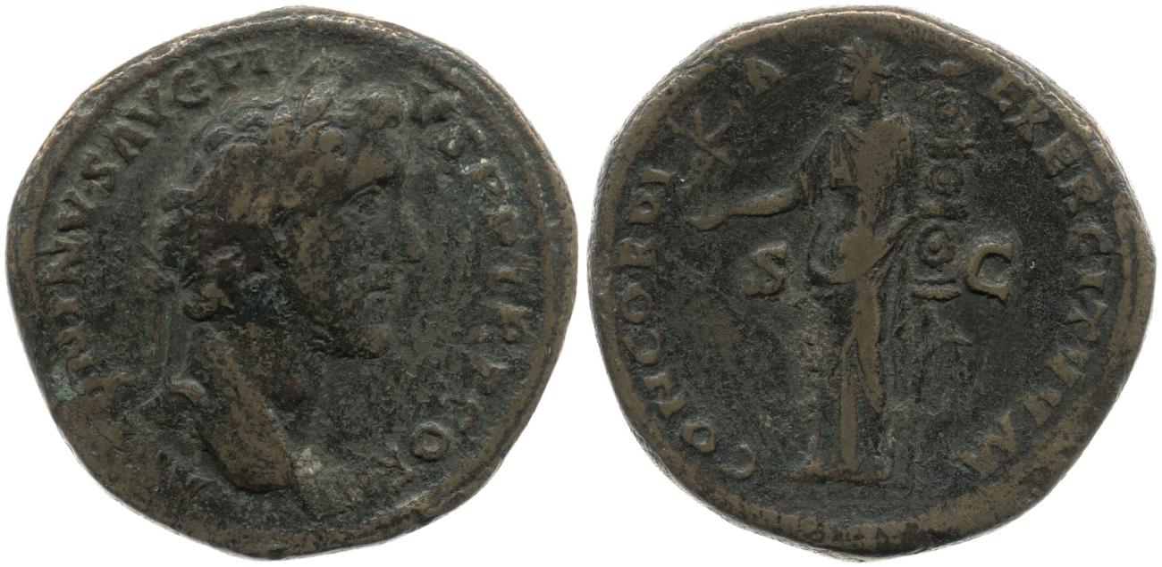 RIC III Antoninus Pius 600a, аверс, bm