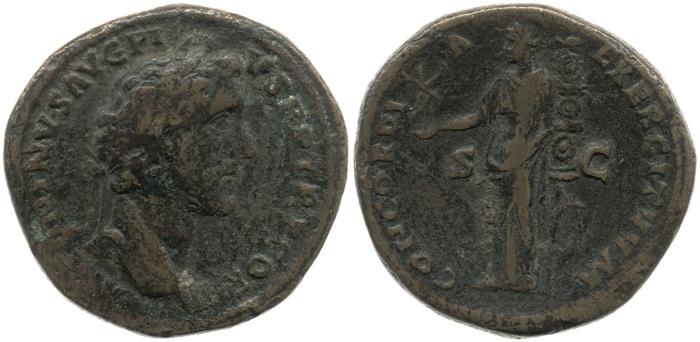 RIC III Antoninus Pius 600a, реверс, bm
