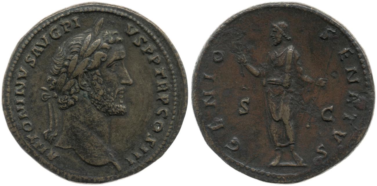 RIC III Antoninus Pius 605a, аверс, bm