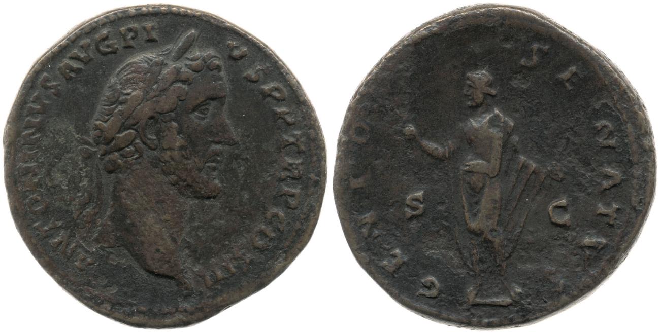 RIC III Antoninus Pius 605a, аверс, bm