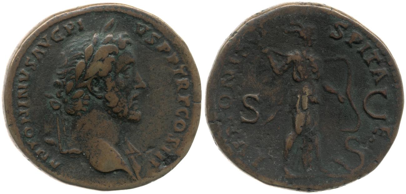 RIC III Antoninus Pius 608, аверс, bm
