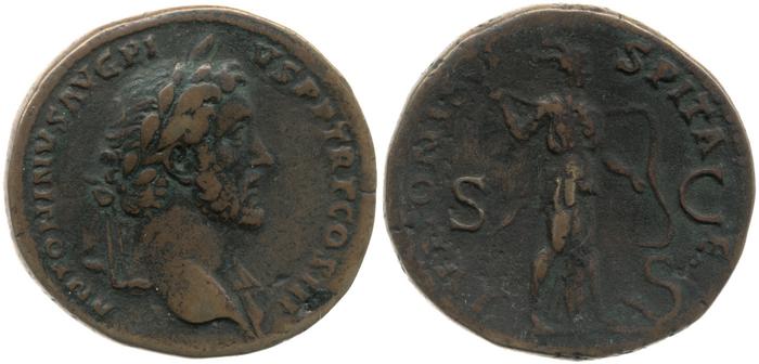 RIC III Antoninus Pius 608, реверс, bm