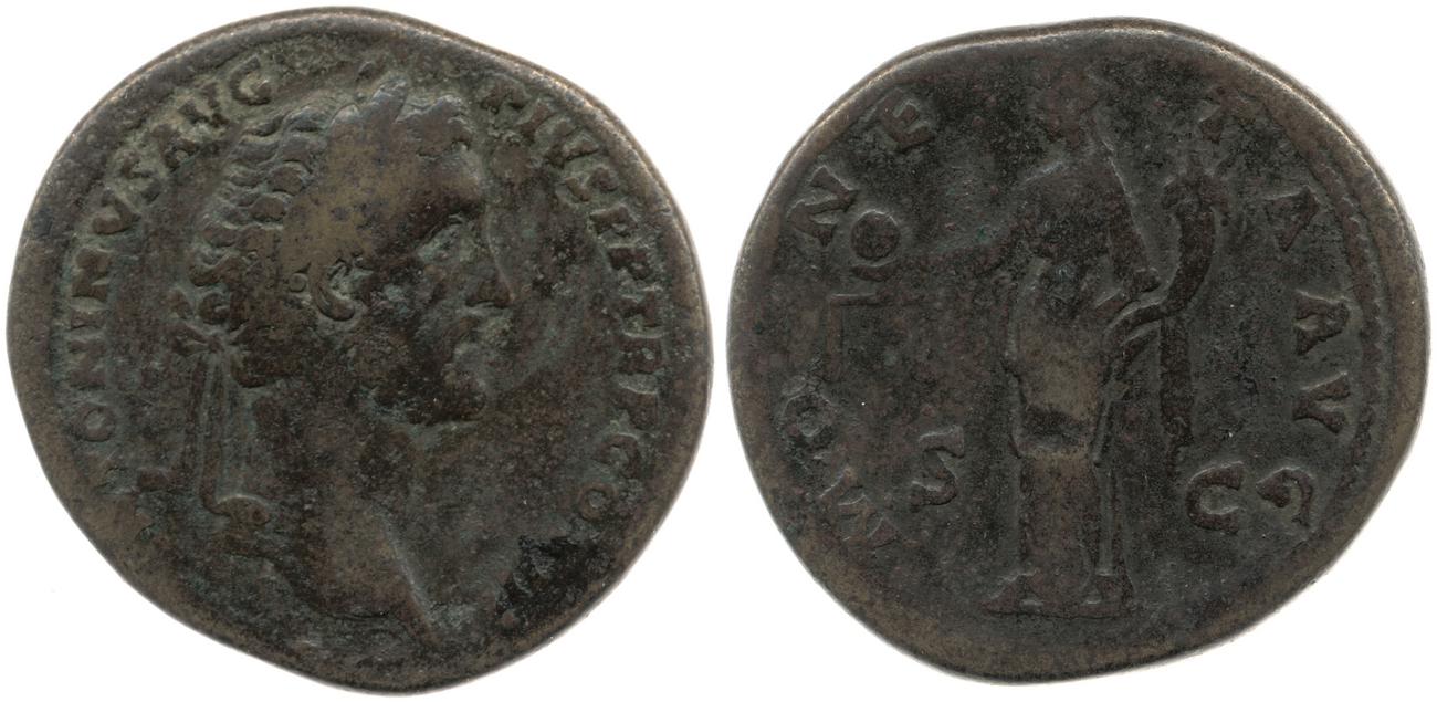 RIC III Antoninus Pius 611, аверс, bm