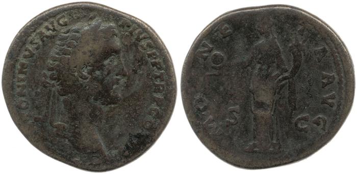 RIC III Antoninus Pius 611, реверс, bm