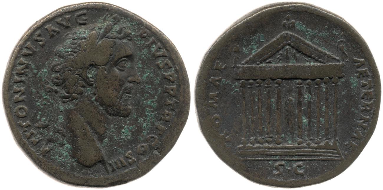 RIC III Antoninus Pius 623, аверс, bm