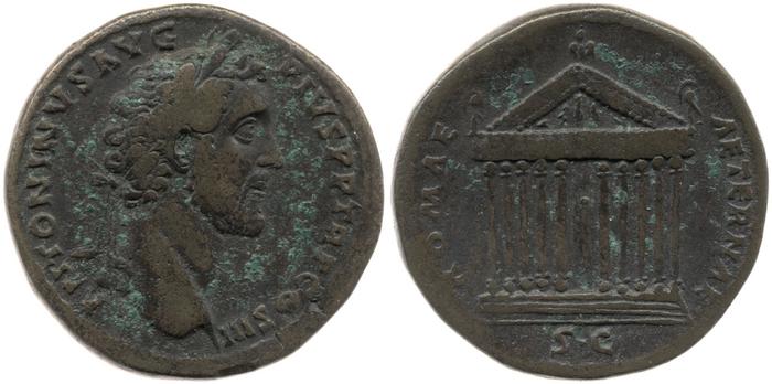 RIC III Antoninus Pius 623, реверс, bm