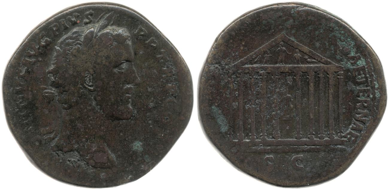 RIC III Antoninus Pius 623, аверс, bm