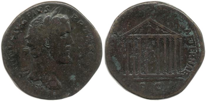 RIC III Antoninus Pius 623, реверс, bm