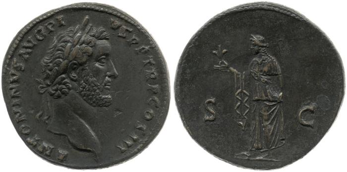 RIC III Antoninus Pius 626, реверс, bm
