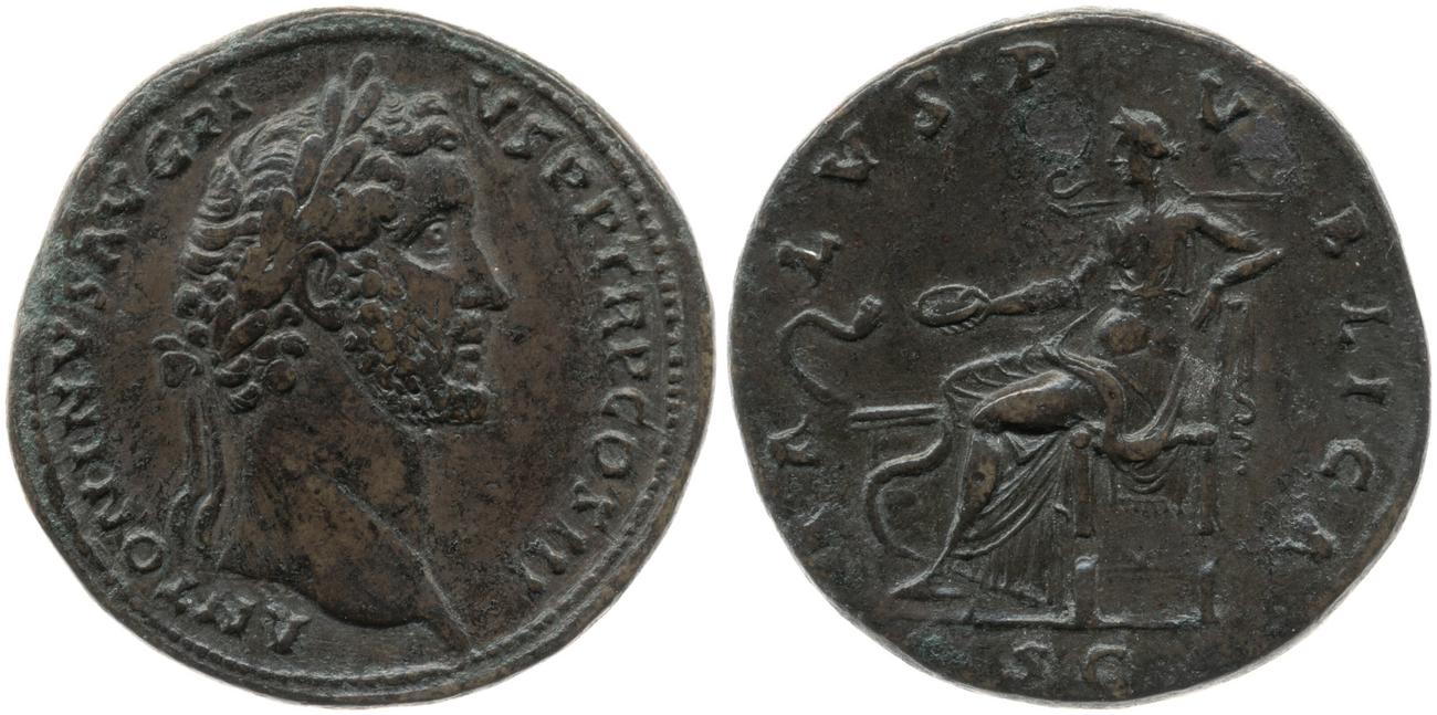 RIC III Antoninus Pius 638, аверс, bm