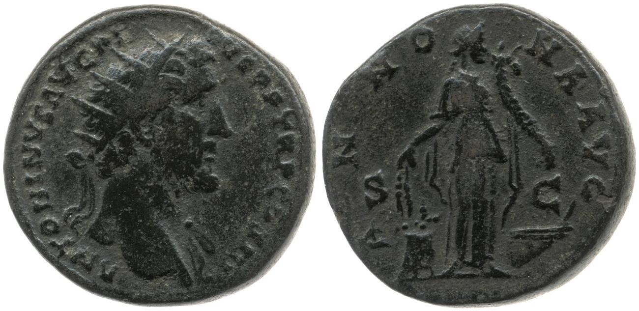 RIC III Antoninus Pius 656, аверс, bm