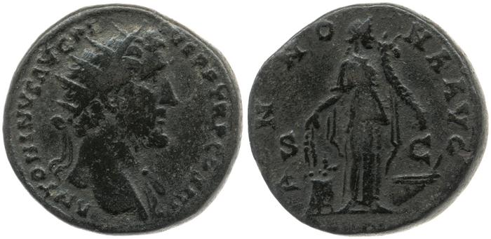 RIC III Antoninus Pius 656, реверс, bm
