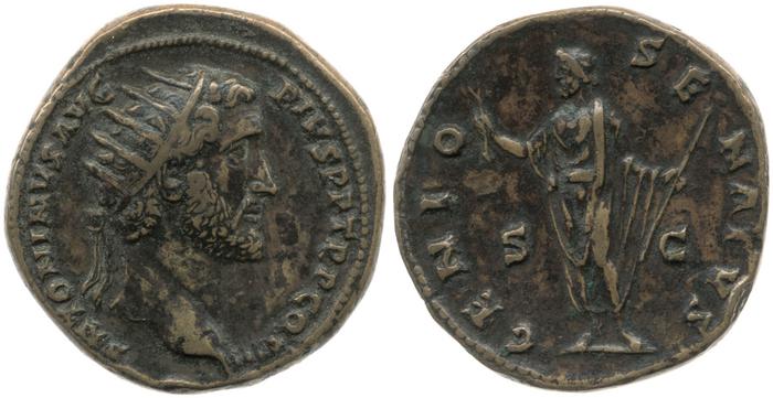 RIC III Antoninus Pius 660A, реверс, bm