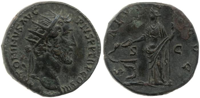 RIC III Antoninus Pius 668, реверс, bm