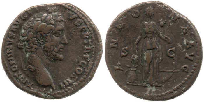 RIC III Antoninus Pius 675, реверс, bm