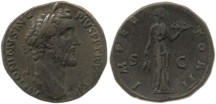 RIC III Antoninus Pius 716A, реверс, bm