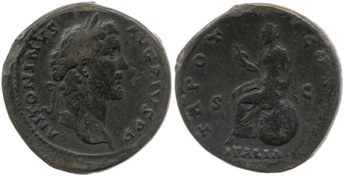 RIC III Antoninus Pius 747A, реверс, bm