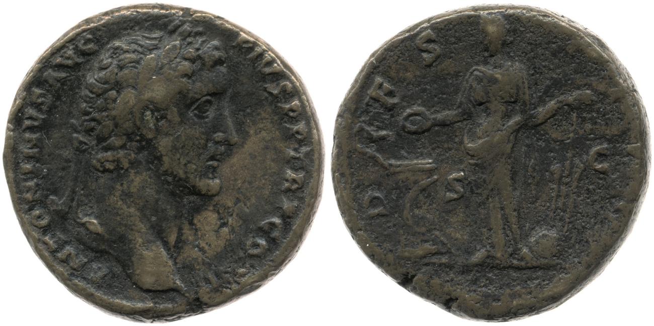 RIC III Antoninus Pius 749, аверс, bm