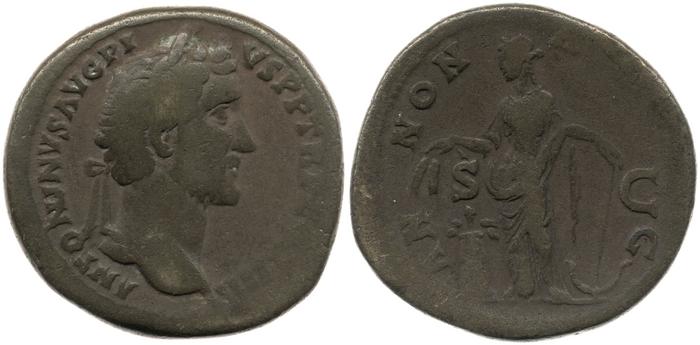 RIC III Antoninus Pius 756, реверс, bm
