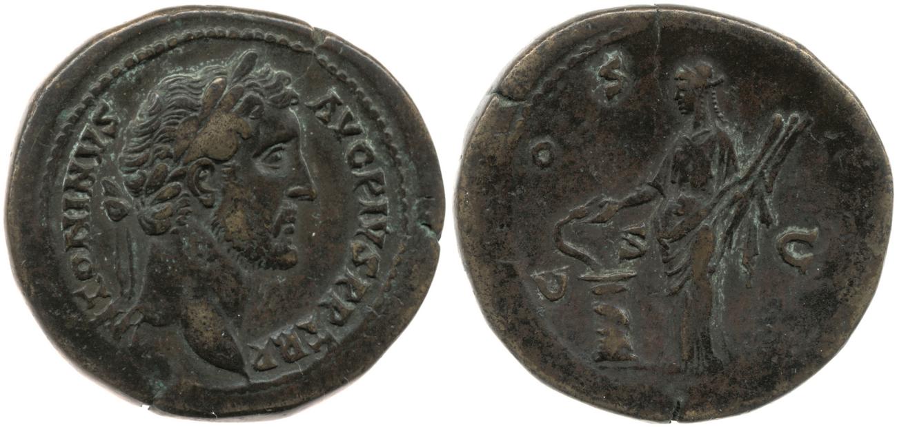 RIC III Antoninus Pius 761, аверс, bm