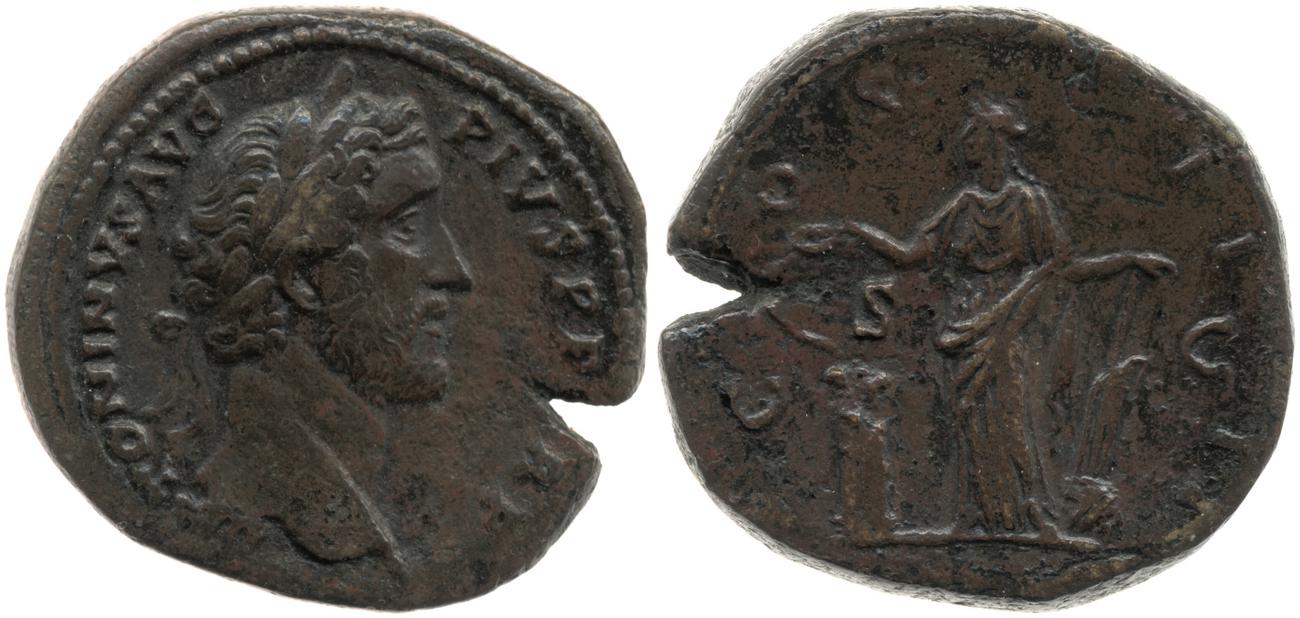 RIC III Antoninus Pius 762, аверс, bm