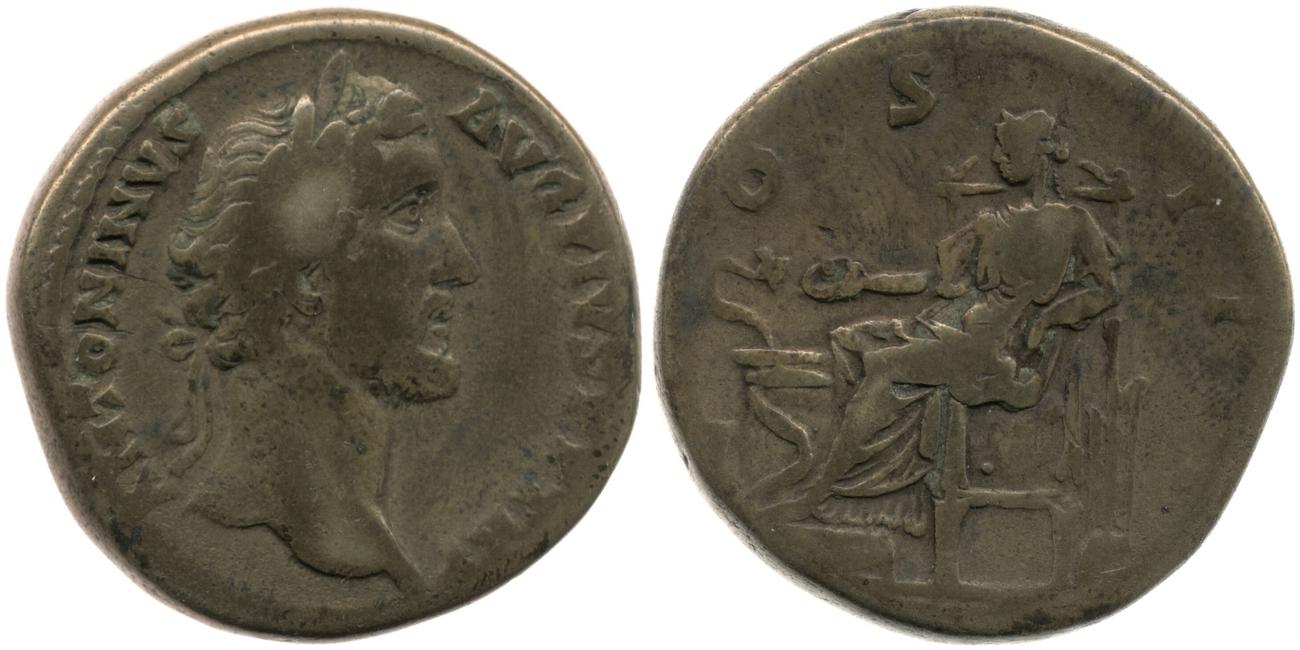 RIC III Antoninus Pius 763, аверс, bm