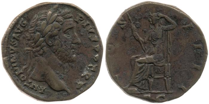 RIC III Antoninus Pius 764, реверс, bm