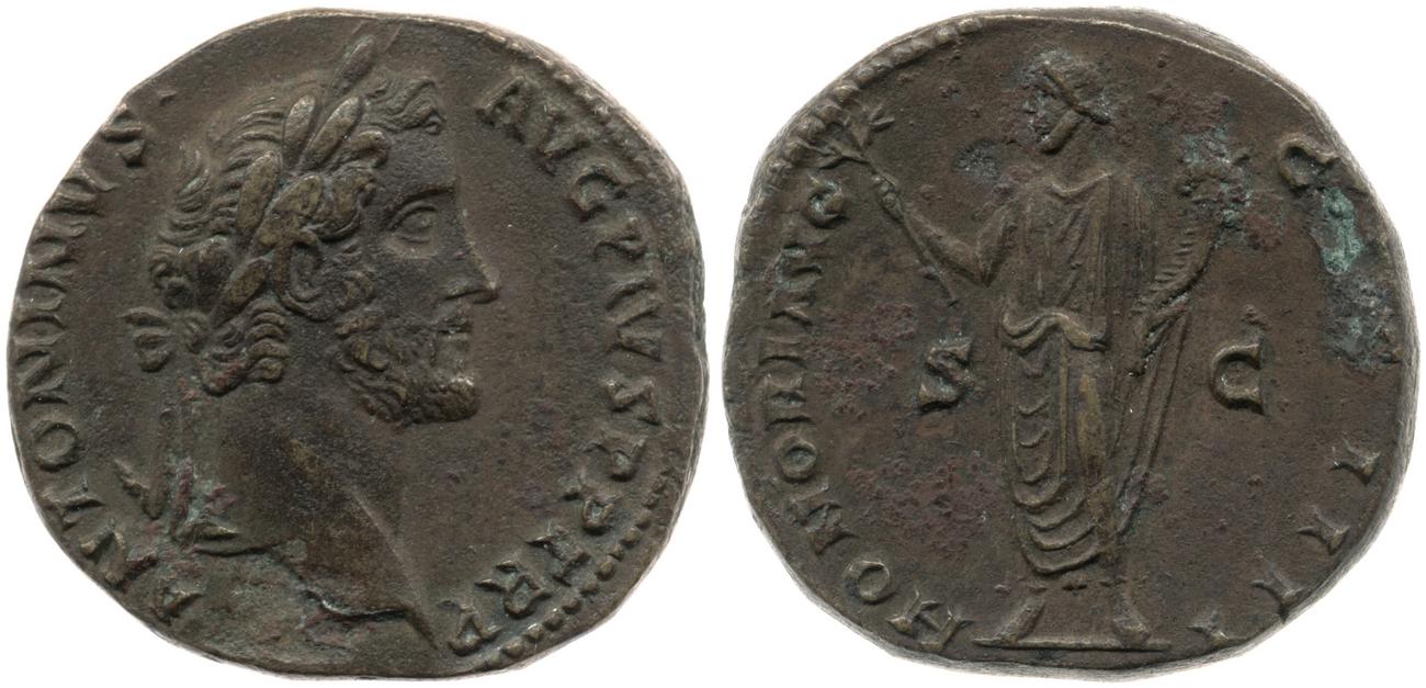 RIC III Antoninus Pius 772, аверс, bm