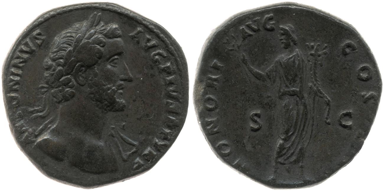 RIC III Antoninus Pius 772, аверс, bm