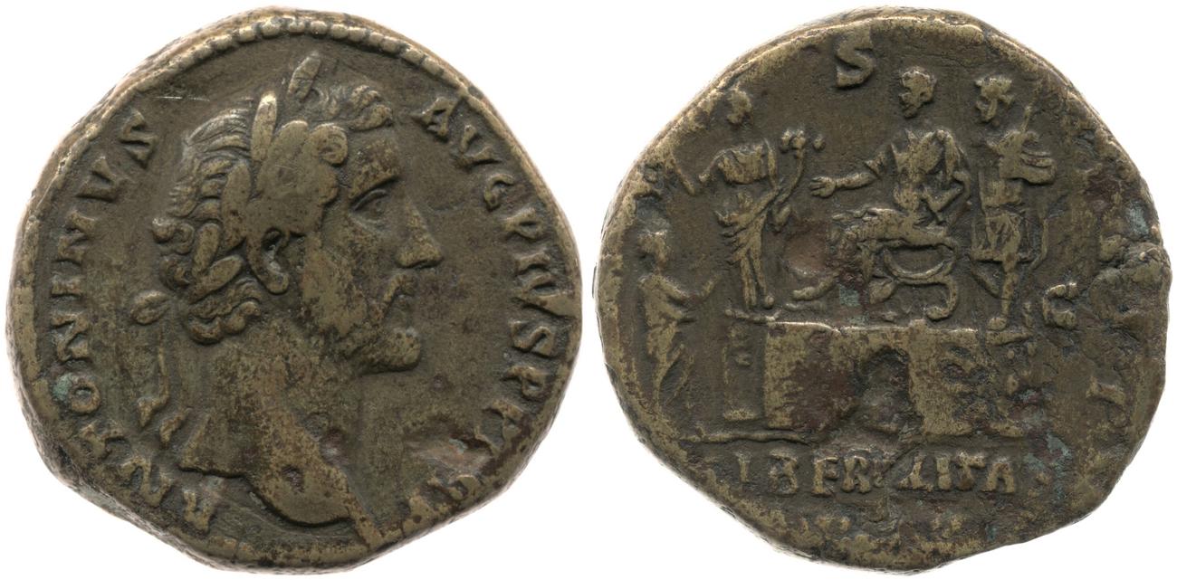 RIC III Antoninus Pius 774, аверс, bm